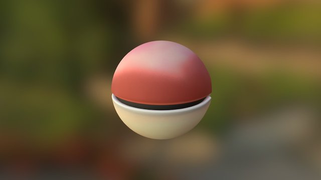 Pokeball Blender Cycles (Baked) 3D Model