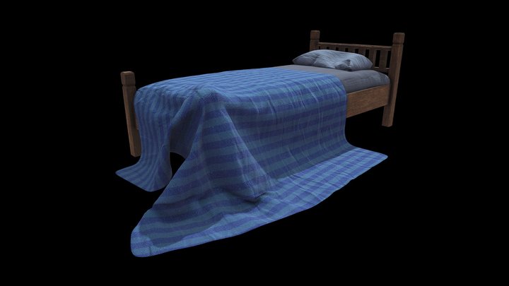 Messy Bed 3D Model