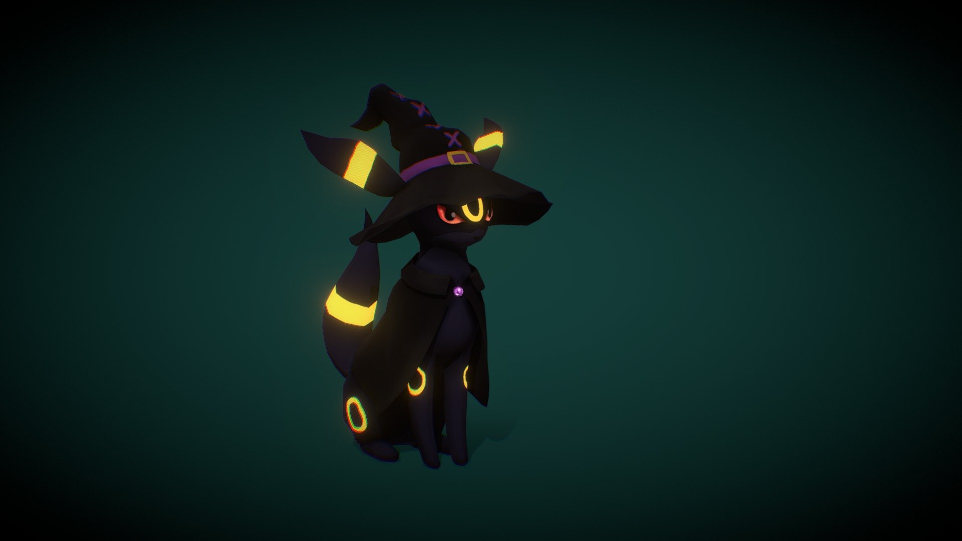 Witch Umbreon - 3D model by Heather Bea (@Heather_Bea) [aebd8d0], image size:1920x1080
