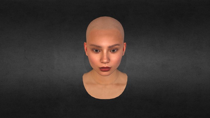 Head woman. 3D Model