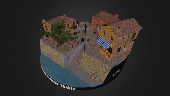 Italian Cityscene 3D Model