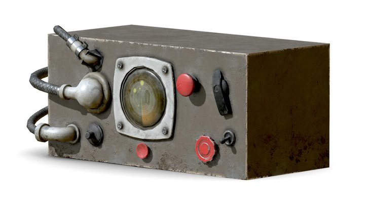 Radar console WW3 3D Model
