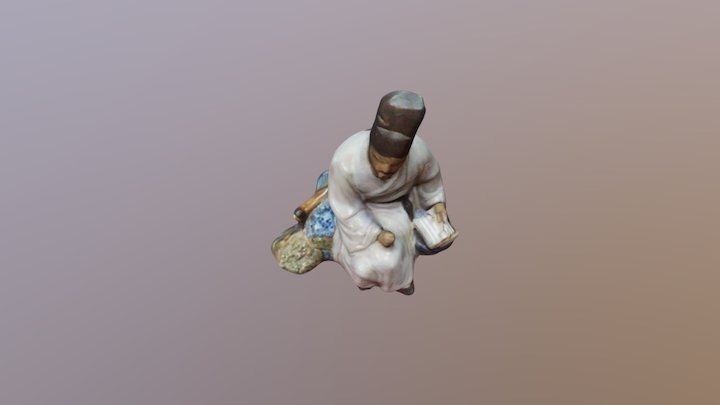 Classic Chinese Scribe or Philosopher 3D Model