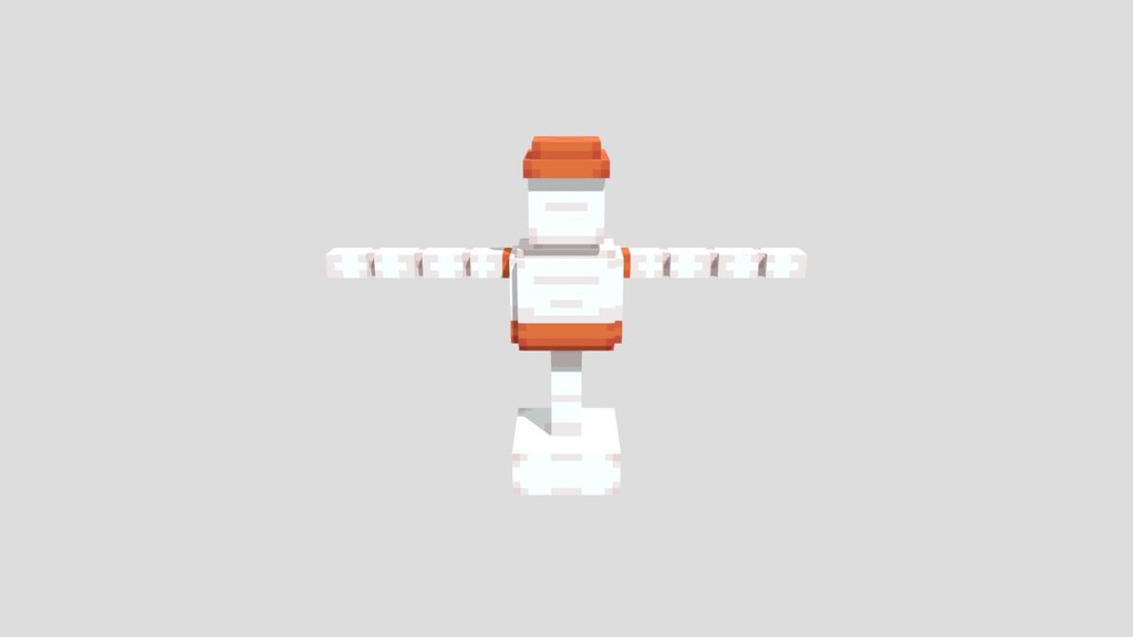 BlorboBot Cube shaped low poly pixelated