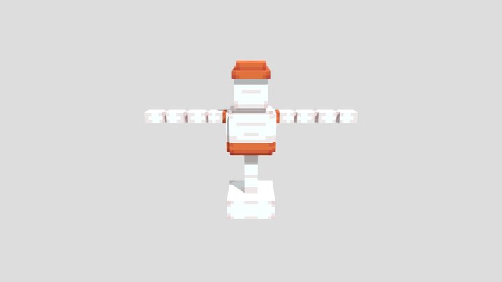 BlorboBot Cube shaped low poly pixelated