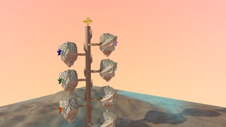 LMDesigns8 Merkaba Tower 3D Model