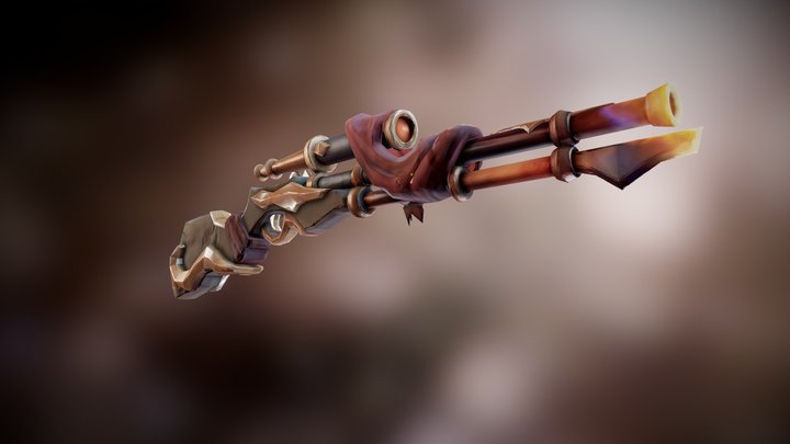 Stylized heated rifle (Sea of Thieves) 3D Model