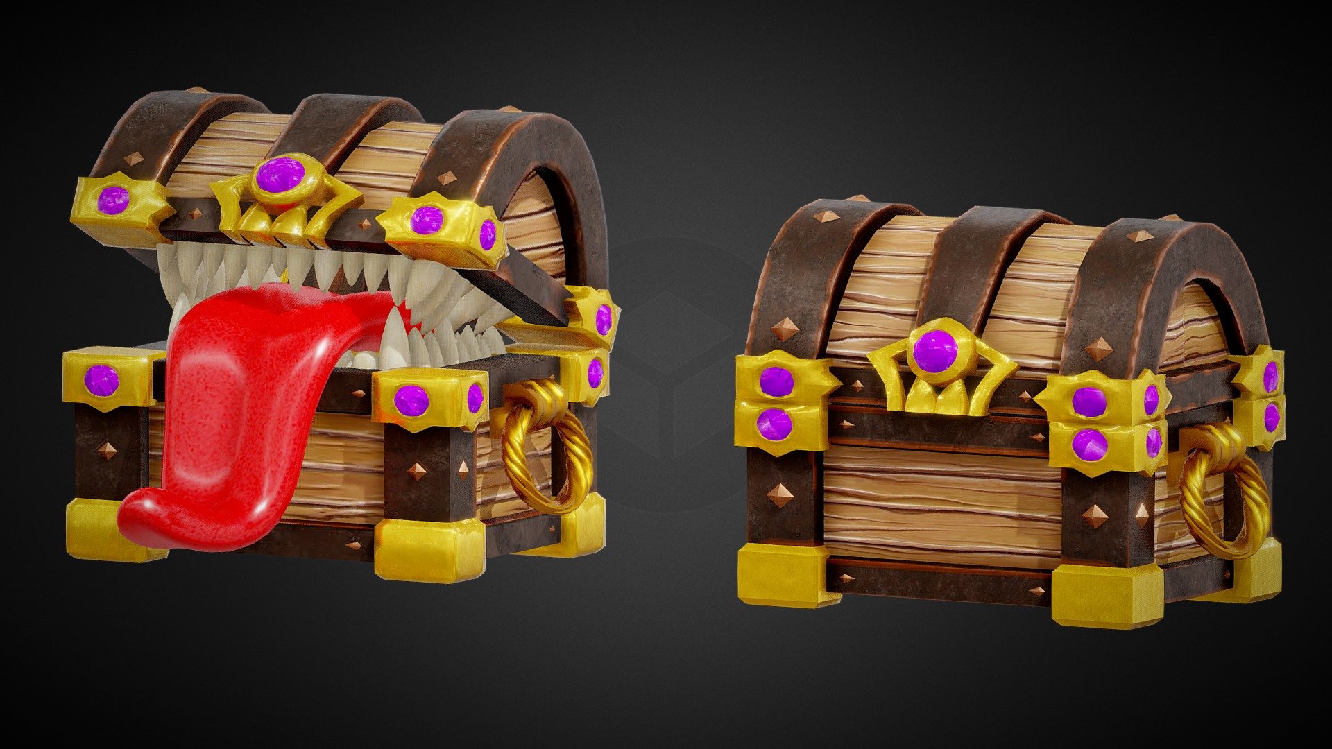 Stylized Mimic Chest - 3D model by Aerun (@Aerun_) [aec5b3b] - Sketchfab