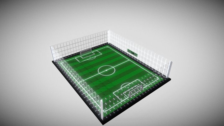 Free Soccer Pitch 3D Model