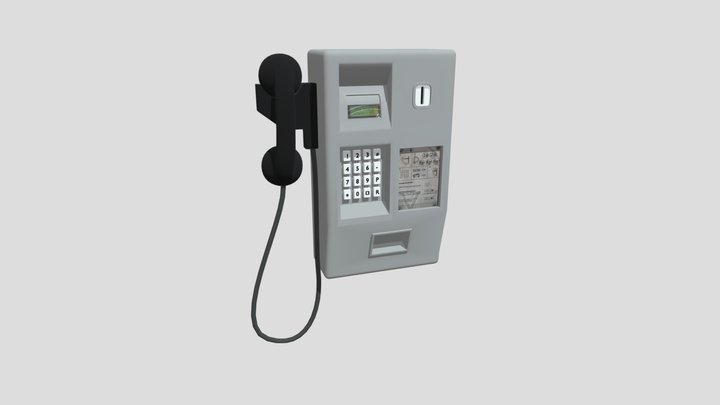Public telephone (Payphone) 3D Model