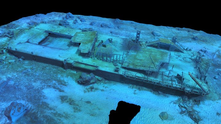 The Bounty Pontoon Wreck (September 2021) 3D Model