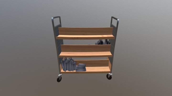 Library Cart Nanda 2 3D Model