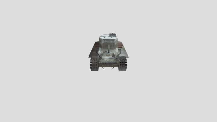 kv-220 russian prototype tank 3D Model