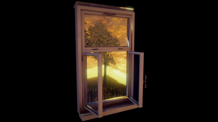 Romantic window scene 3D Model