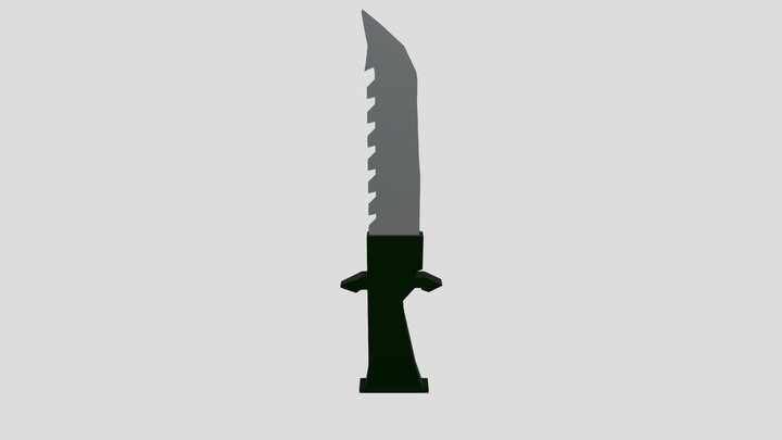 Low Poly Knife 3D Model