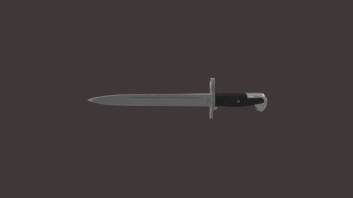 US M1 Combat Knife 3D Model