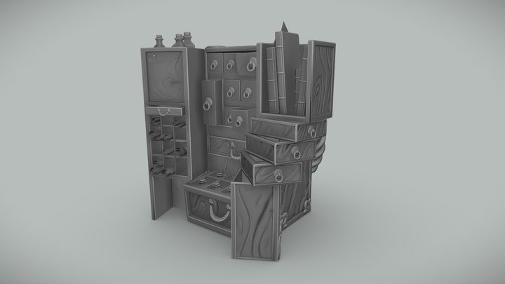 The Medicine Seller's Chest 3D Model