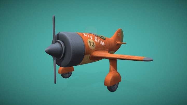 cartoon airplane 3D Model