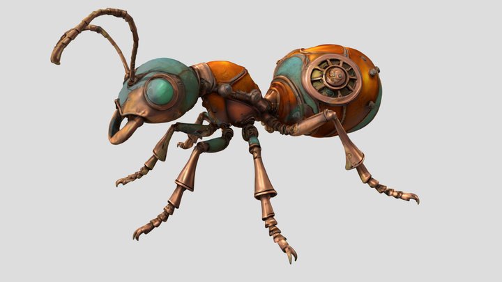 Mandrix the Ant - steampunk – Gratis 3D-model STL