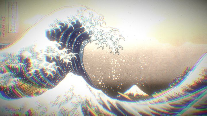 The Great Wave off Kanagawa 3D Model