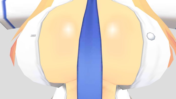 Green Hair girl 3D Model