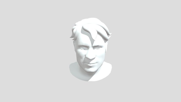 Stylized Male Haircut 3D Model