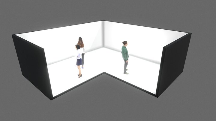 CAVE Projection Angle 3D Model