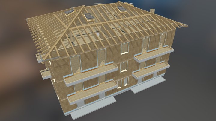 Condominio in legno | Wohngebäude aus Holz | TN 3D Model