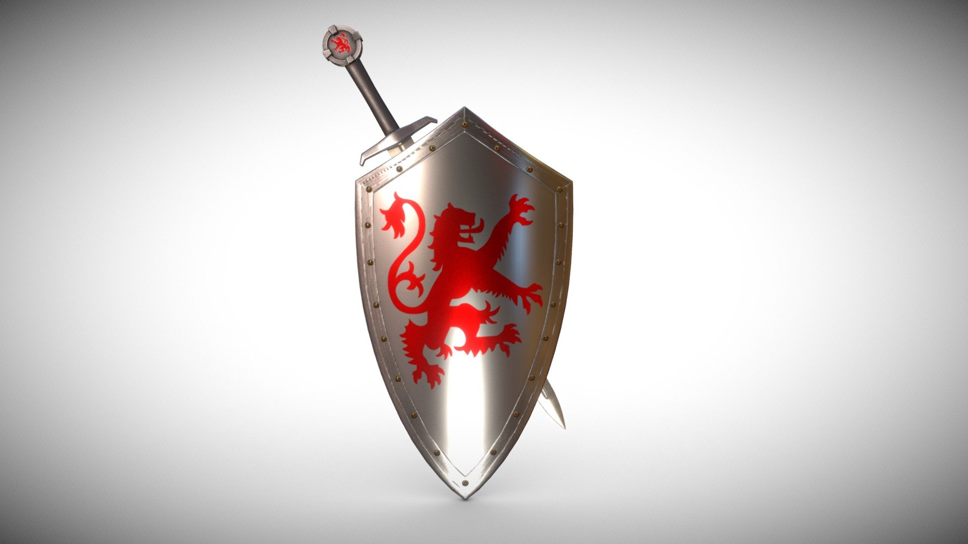 Knight Sword and Shield 3D model by PabloProjects (stockmg