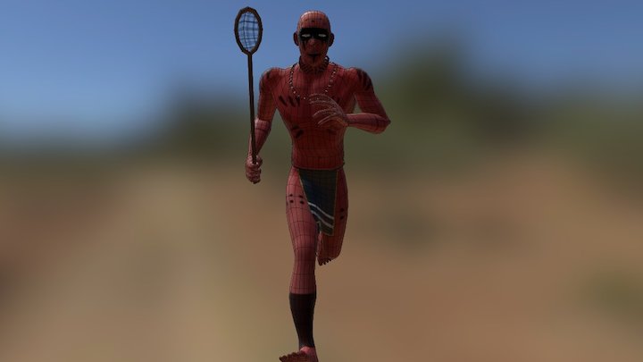 Cherokee Red Indian Character Model 3D Model