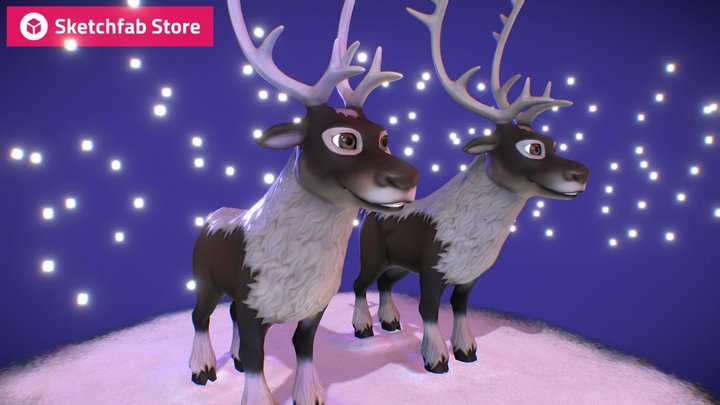 Store Item: Rigged Reindeer 9$ 3D Model