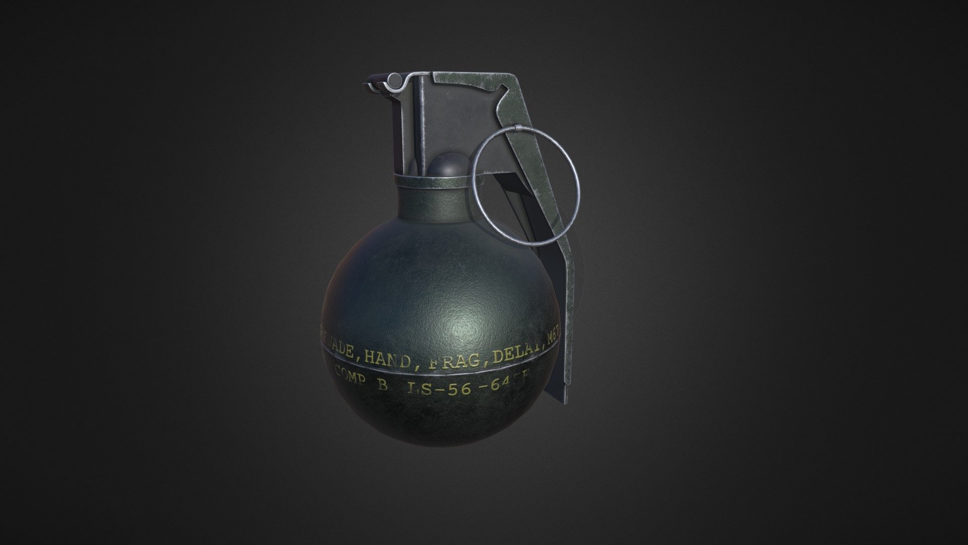 Grenade M67 - Download Free 3D model by Zahar Kobyakov (@Divan321 ...