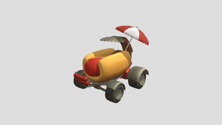 Hotdog Car 3D Model