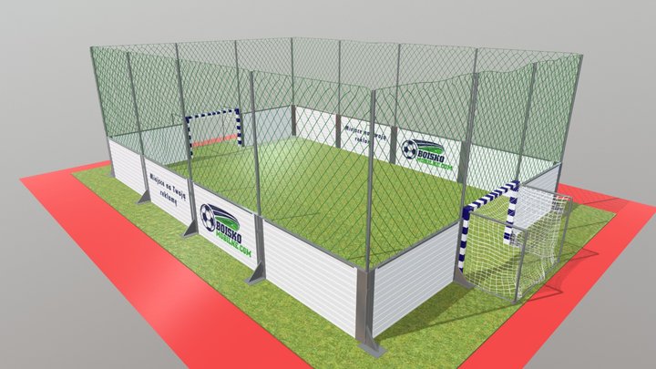 wizualizacja 3D boiska o wymiarze 8x5 m 3D Model