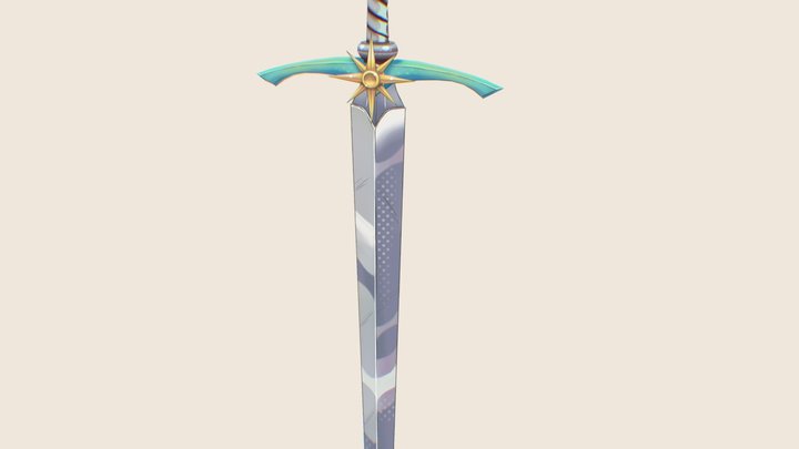 Cartoon sword (3D Fanart of Gret Lusky's OC) 3D Model