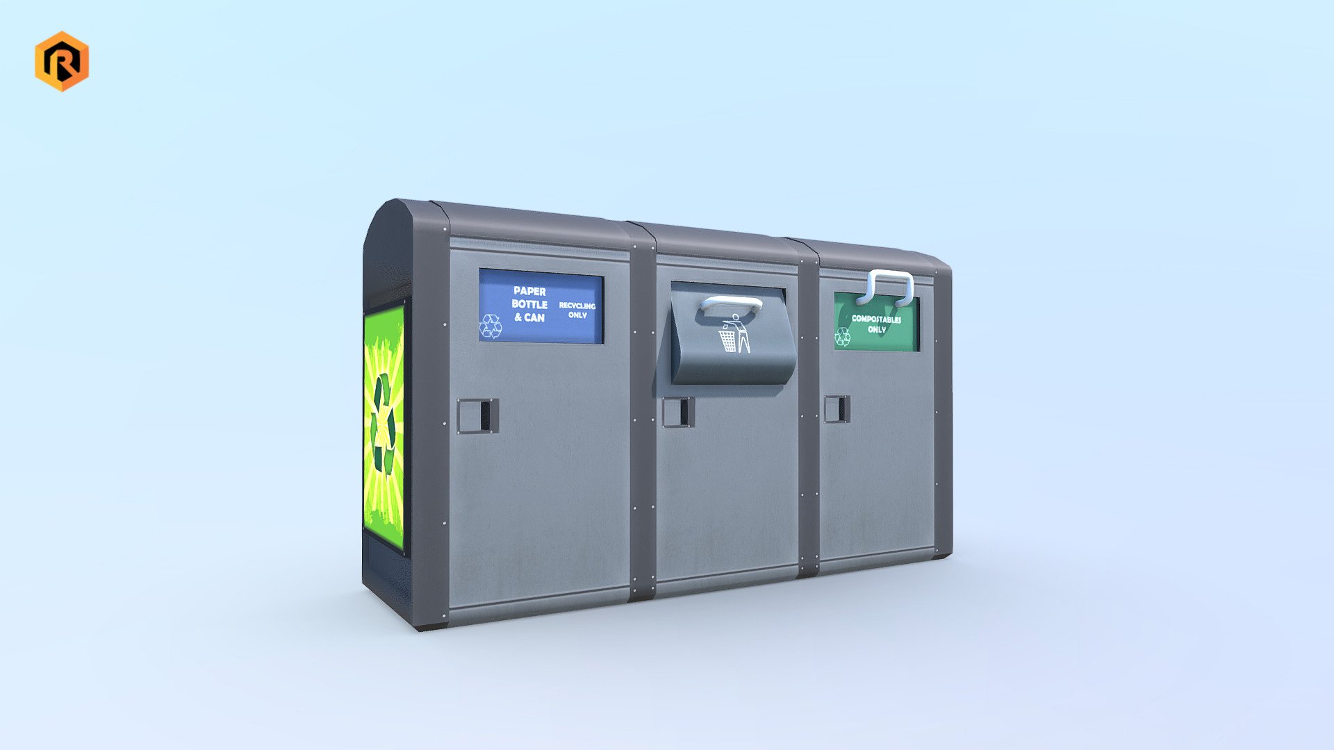 Recycling Container - Buy Royalty Free 3D model by Rescue3D Assets ...