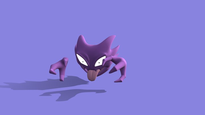 Shiny Gastly, Haunter, & Gengar models