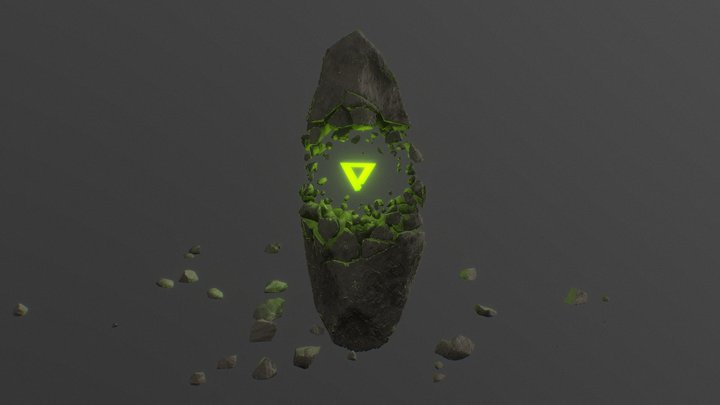 Damage Magic Stone 3D Model