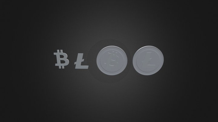 Cryptocoins 3D Model