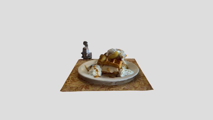 Apple cinnamon Waffle 3D Model
