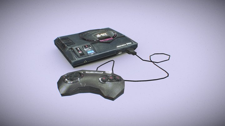 Sega Genesis | PS1 style 3D Model