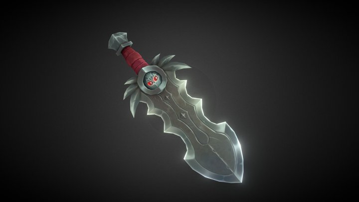 Handpainted Sword 3D Model