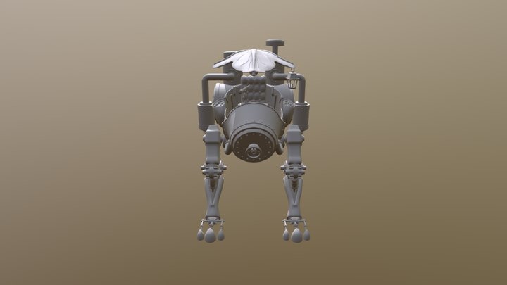 Steampunk exploration vehicule 3D Model