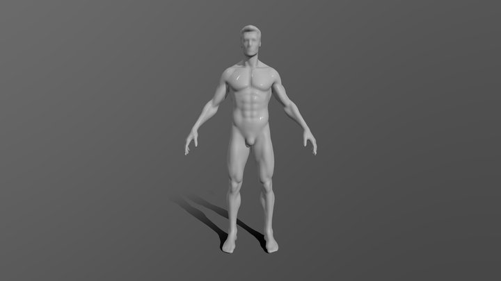 BASE MALE BODY [MESHY] 3D Model