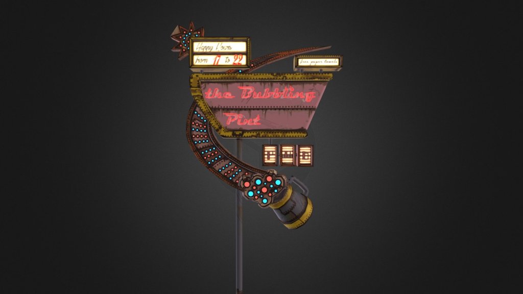 The Bubbling Pint Sign