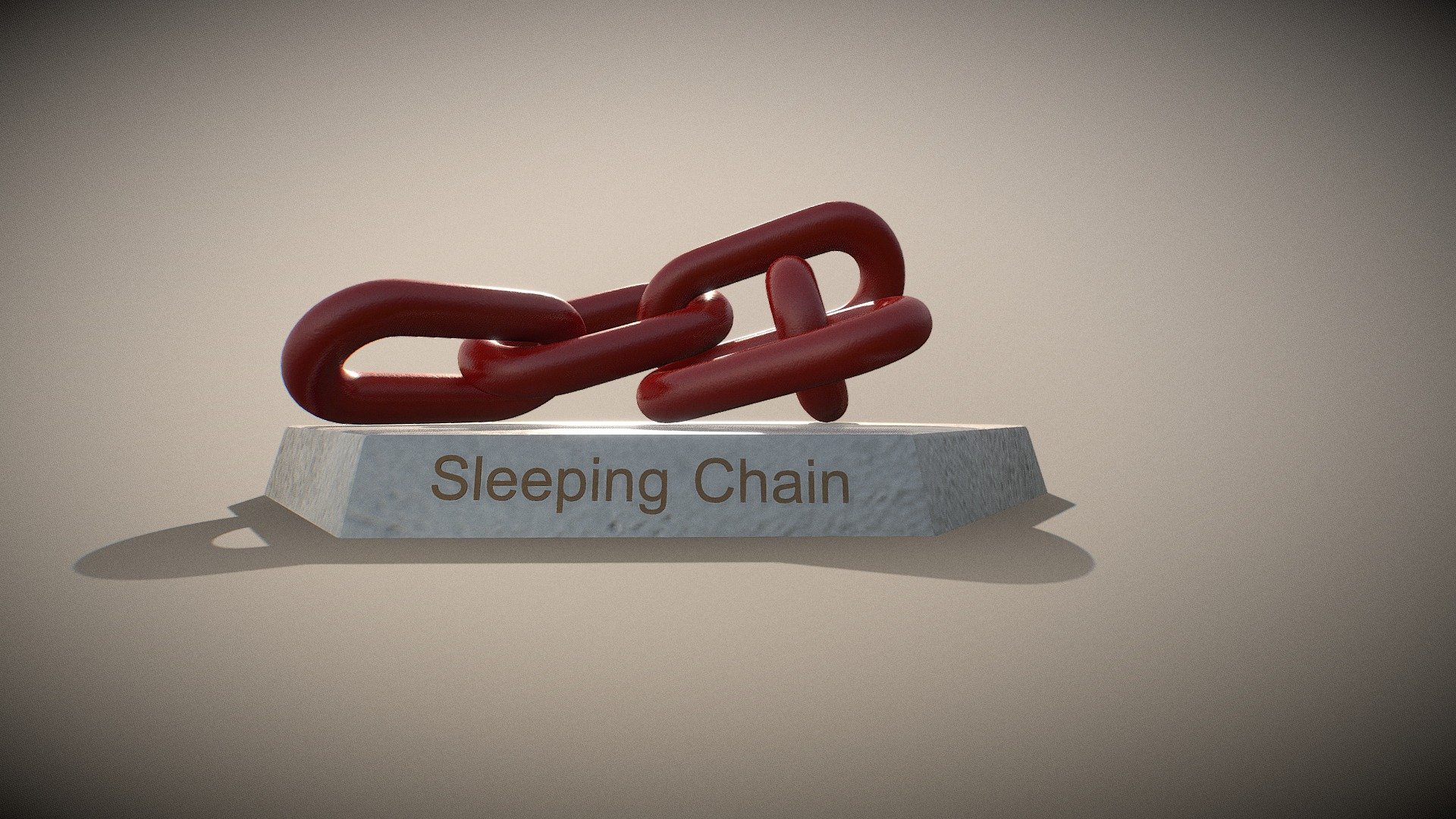 Sleeping Chain Sculpture 3D model by TRYFIELD [aee138b] Sketchfab