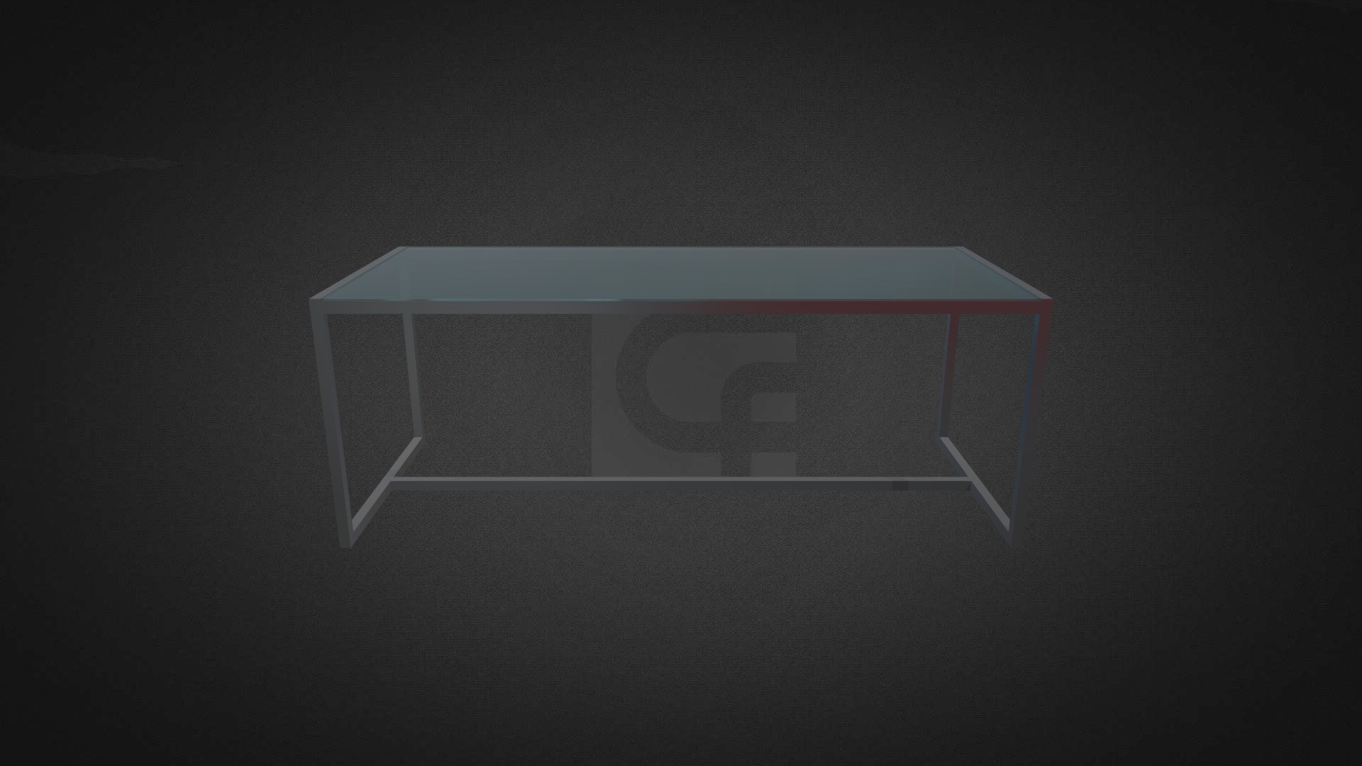 3D model Rectangle Glass Coffee Table Hire - This is a 3D model of the Rectangle Glass Coffee Table Hire. The 3D model is about shape.