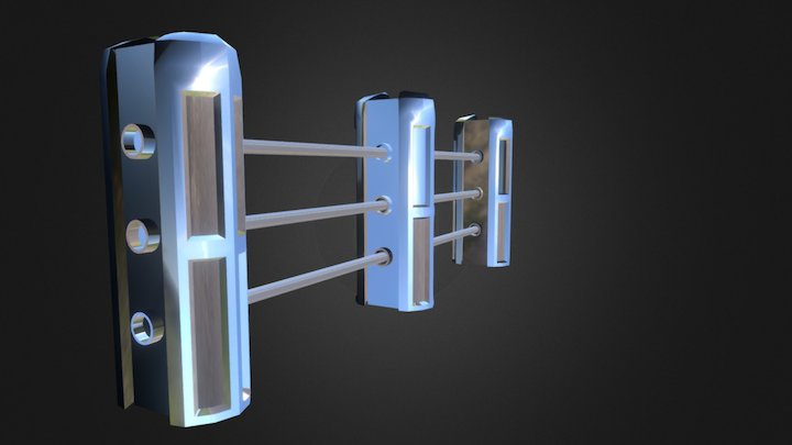 futuristic fence 3D Model