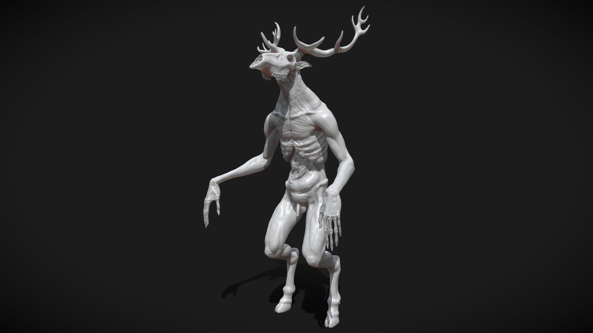 Wendigo - Buy Royalty Free 3D model by Domindik [aee3df1] - Sketchfab Store