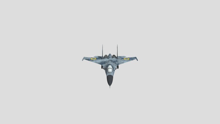 Sukhoi Su-27P Ukrainian Fighter – Modello 3D gratuito STL